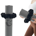 Slim Panda Yoga Mat Scrunchie,Holds Your Mat in Style,Stretchable Velvet Fabric Fit All Standard Yoga Mats (mat not included) - color: Black