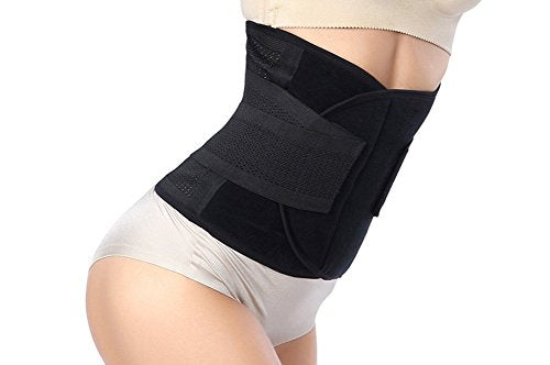 Waist Trimmer Belt- Breathable Postpartum Postnatal Recoery Materinty Support Belt Post Pregnancy After Birth,Pregnancy Belly Band Abdominal Binder,Black,Size M - size: Medium : 35"Length*9"Width