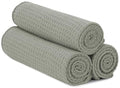 S&T INC. Microfiber Gym Towels, Yoga Towel for Home and Gym Bag, 16 Inch x 27 Inch, 3 Pack - color: Honeycomb Grey