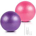 Guirnd Pilates Ball 2P, 9 Inch Workout Ball for Women Men Kid Toddler, Small Exercise Ball with Pump for Physical Therapy, Stability, Stretching, Barre, Yoga, Core(Pink & Purple)