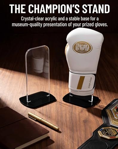 2 Pack Boxing Glove Stand, Boxing Gloves Display Case, Vertical Boxing Glove Display Stand Baseball Glove Display Holder