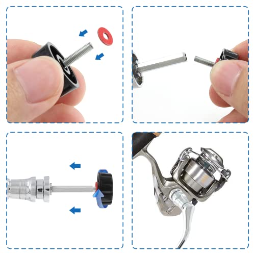 Fishing Spinning Reel Handle - color: Red, size: Large