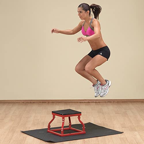 Body-Solid Tools Steel Frame Plyo Box - Ideal for Plyometric Jump Box Workouts, Step Up Exercises - Essential Equipment for Home Gym - style: 12-Inch