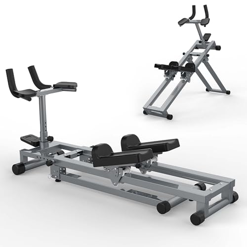 3-in-1 Spine Twist Stretcher & Stair Stepper & Waist Trainer, Multifunctional Trainer Adjustable Back Stretcher Machine for Lower Back Exercise, Core Activation & Full-Body Workout - color: Grey