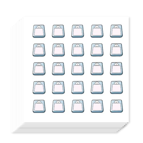 OLYCRAFT 500Pcs Weight Tracker Stickers 20 Sheets Fitness Goal Stickers Mini Weight Loss Stickers Weight Tracking Scale Planner Stickers Weight Scales Stickers for Scrapbooking Journal Workout Supply - style: Weight Tracking Scale