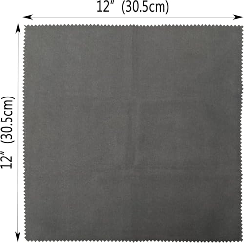 Silicone Gun Cleaning Cloth 5 Pack – 12"x12" Lint-Free Pre-Treated Silicon Gun Polishing Wipes – Rust Prevention Microfiber Cloth for Firearms, Knives, Tools & Optics