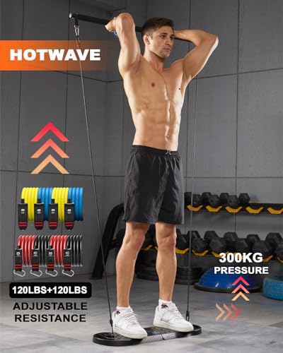 HOTWAVE Push Up Board, Portable PushUp Board, Foldable 20 in 1 Push Up Bar | Multifunctional Pushup Handles for Floor, Professional Strength Training Equipment For Men and Women at Home Gym - color: Black