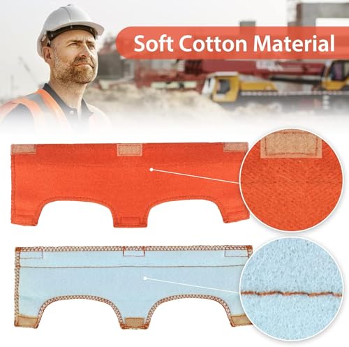 10Pcs Hard Hat Sweatband Washable Cotton Hardhat Liner Reusable Hardhat Accessories Air Cushion Sweatband - color: orange 10pcs