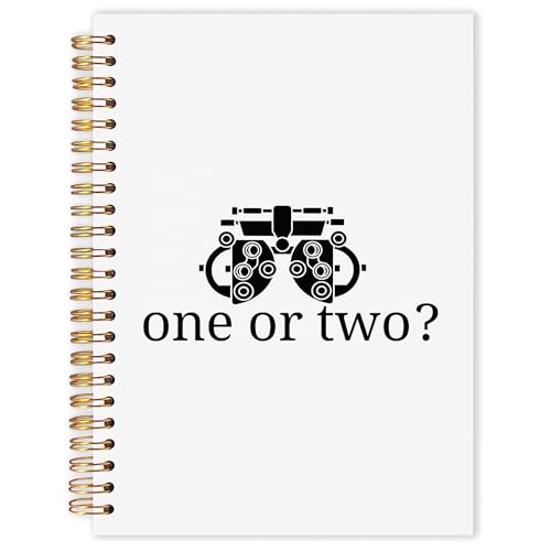 OJMFHEGEE Funny Optometry Medical Spiral Notebook Gifts for Doctors Nurses Optometrist 5.5x8.3 in, Eye Optician Optometry Gifts Hardcover Notebook Journal for Women Men Coworkers - color: Optometry Medical