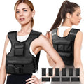 Adjustable Weighted Vest for Women, Customizable 0-18 lbs Strength Training Vest with 10 Removable Sandbag, Breathable Design, Reflective Safety Strips for Running, Hiking, and Fitness - size: 0-12 lb