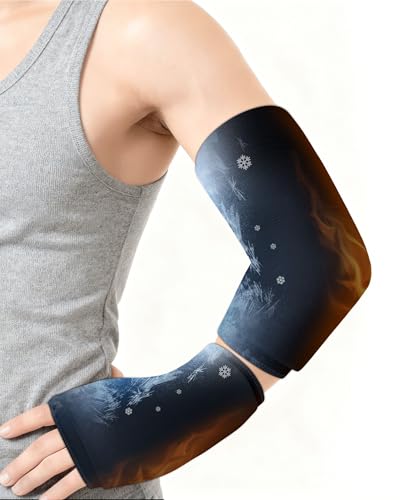Wrist Elbow Ice Pack Wrap, Reusable Ice Pack Gel Compression, Slip-On Design,Long Lasting Cold & Warm for Pain Relief and Recovery of Elbow/Hand, Carpal Tunnel, Arthritis, Swelling(Large) - color: Dark Black, size: L-Standard