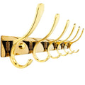 SKOLOO Heavy Duty Wall Mounted Coat Rack - 6 Hooks, Stainless Steel, Sturdy Coat Hooks for Hanging Coats, Jacket, Clothes, Hat, Bright Gold - color: Bright Gold, size: 6 Hook(1 Pack)