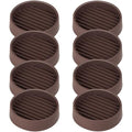 Non Slip Furniture Pads, 2"x2" Round Rubber Furniture Caster Cups Anti-Sliding Bed Stopper, Anti Grippers Floor Protectors for Furniture Bed, Couch, Chair Leg(Brown, 8Pack) - size: 2" x 2" (Set of 8)-Round