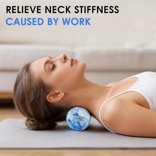 Lacrosse Massage Balls for Myofascial Release, SGS Certification, Massage Deep Tissue for Shoulder and Back, Trigger Point Therapy, Muscle Knots, Relieving Muscle Pain, Yoga Ball for Feet - color: Blue, size: Lacrosse Ball 1 PCS