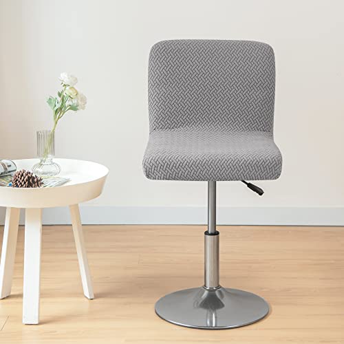 HFCNMY Bar Stool Covers with Backs,4 Pack Stretch Bar Stool Chair Covers,Jacquard Bar Stool Covers,Washable Bar Chair Covers Swivel Barstool Covers Slipcovers with Back Gray - color: Grey