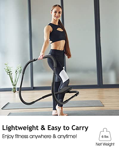 Ab Crunch Machine, Ab Roller for Home, Portable Ab Cruncher Sit Up Exercise Equipment for Core Strength, Sturdy Ab Workout Equipment, Black