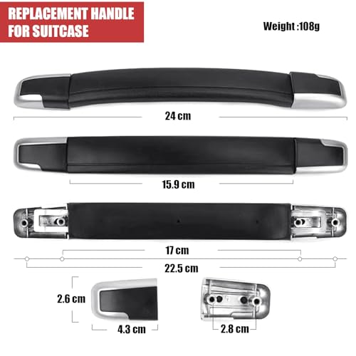 Tobeso-Nuoze Replacement Suitcase Handle Carry Strap Luggage Grip 2 pcs | Replacement Luggage Handle