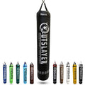 Outslayer Muay Thai Kickboxing Heavy Punching Bag – 6ft 130 lb – Made in USA – for MMA, Boxing & Training - color: Black, size: With Bottom D-Ring