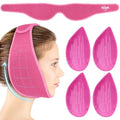 Hilph Wisdom Teeth Ice Pack Head Wrap – Face Ice Pack for Jaw Oral Surgery & TMJ Relief, Upgraded Large Jaw Ice Wrap with 4 Hot Cold Gel Packs for Dental Surgery, Tonsillectomy, Tooth Extraction, Pink - color: Red