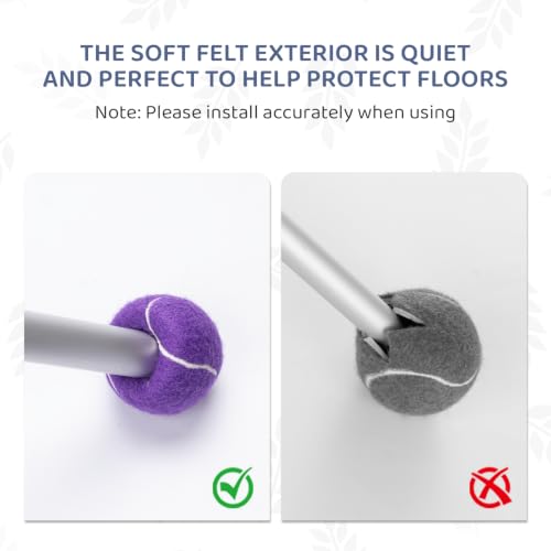 ANCKNE Walker Tennis Balls Precut Tennis Balls for Walkers 4PCS Walkers Legs Universal Precut Glide Balls, Heavy Duty Long Lasting Felt Pad Glide Coverings for Furniture Legs and Floor Protection - color: Purple