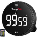 TempPro Magnetic Kitchen Timers for Cooking, Digital Timer for Kids Teacher | Countdown Timer with Easy-Twist Knob, Loud Alarm & Silent Mode, Classroom Timer with Large LED Display for Office Workout
