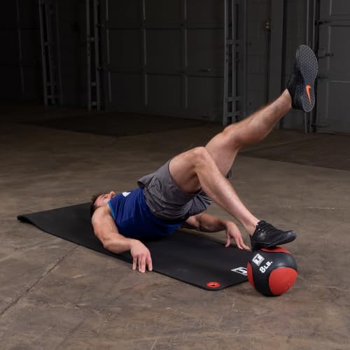 Body-Solid (BSTMB14 Rubber Medicine Ball, Superior Grip Textured Surface Adjustable Air Pressure Fitness Balls, Ideal for Cardio and Core Exercise in Home & Gym Workouts, 14 lb