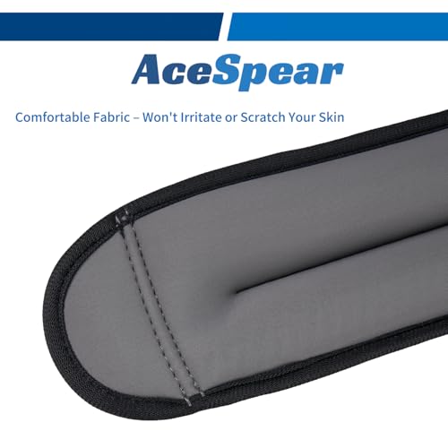 AceSpear Ankle Weights Sets for Men Women Kids 1lb 2lb 3lb 4lb 5lb Leg Weights Arm Wrist Weights Gym for Foot Exercise Training Workout Walking Jogging Yoga - color: Gray, size: 5 lbs x 2