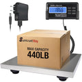 Large 440lbs Shipping Scale, 15"X 12" Platform Heavy Duty Stainless Steel Platform for Postal Industrial Floor Business Office Home Warehouse Package Luggage - size: 440lb