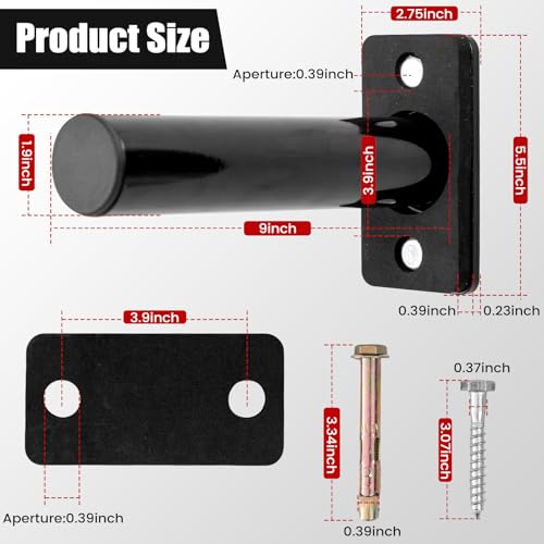 Wall Mounted Weight Plate Rack Storage, Steel Wall Mounted Weight Plate Holder Fits 2" Plates for Home Gyms, Garages, and Power Racks