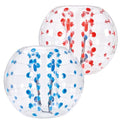VEVOR Inflatable Bumper Ballѕ 2 Packs; 2FT/3FT/4FT/5FT Body Size Adult Human Bubble Ballѕ, Bumper Bubble Soccer Ballѕ for Teens/Adults - style: 5FT Blue+Red Dot