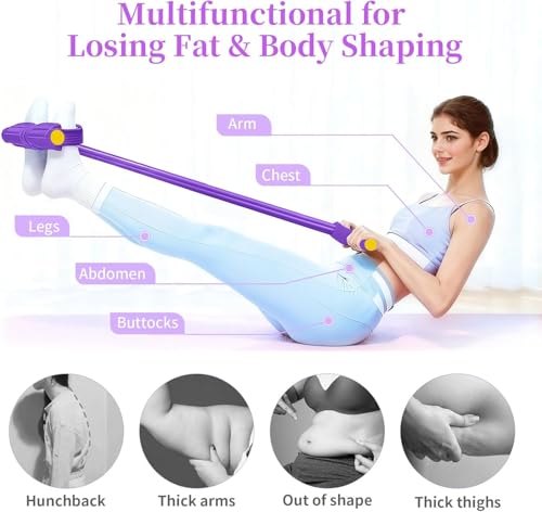8 Tube Resistance Band with Handles,Multifunction Fitness Equipment,Durable TPE Tension Rope for Full-Body Workout, Abdomen,Waist,Arm,Leg - color: Blue