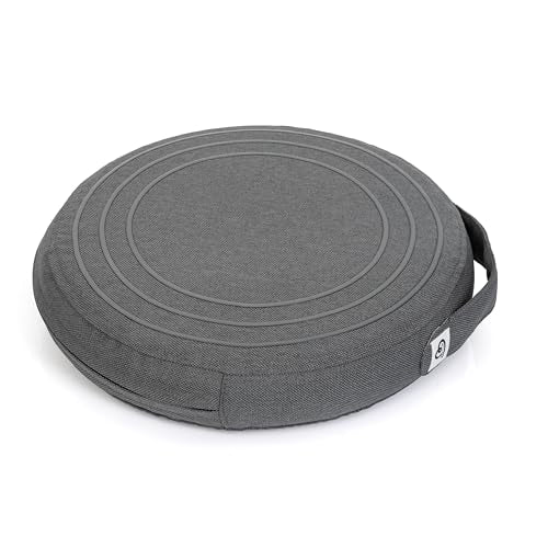 Wobble Cushion Balance Disc - Wobble Disc & Wiggle Seat, Balance Pads for Physical Therapy, Wobble Disk, Sensory Room Equipment - Wobble Seat - color: W Cover - Dark Gray