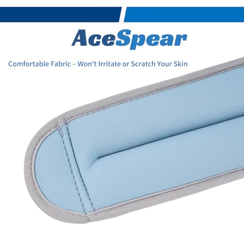 AceSpear Ankle Weights Sets for Men Women Kids 1lb 2lb 3lb 4lb 5lb Leg Weights Arm Wrist Weights Gym for Foot Exercise Training Workout Walking Jogging Yoga - color: Ocean/Slate, size: 5 lbs x 2
