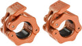 1 Inch Barbell Clamps - Quick Release Pair of Locking 1'' Diameter Standard Bar Weight Plates Collar Clips for Workout Weightlifting Fitness Training Bodybuilding (Orange)