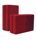 nuveti Yoga Blocks Set of 2, High Density Yoga Brick Foam Blocks to Improve Strength, Flexibility and Balance Brick Foam Blocks - color: Red