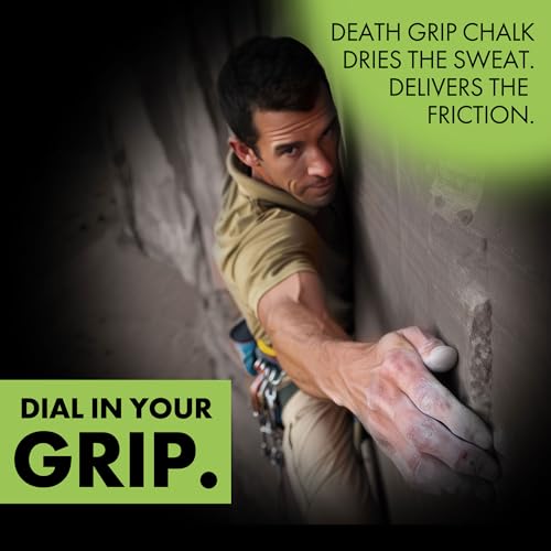 Death Grip Doom Stone Chunky Climbing Chalk – 125g Loose Chalk Chunks – 100% Pure Magnesium Carbonate for Rock Climbing, Bouldering, Weightlifting & Gymnastics