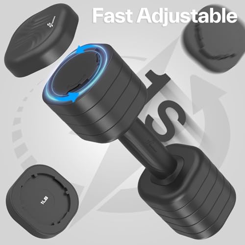 Adjustable Dumbbell Set of 2: Sportneer 4 in 1 Free Weights Dumbbells Set for Women, Hand Weights for Women at Home, Available in 5 lb × 2 and 10 lb × 2 Sets with Soft Rubber Handle for Home Gym Exercise Training - color: Twilight Black, size: 10lb × 2