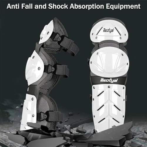 Baseball Softball Catcher Leg Guards Shin Guards for Youth Adult - size: 12"-Youth White