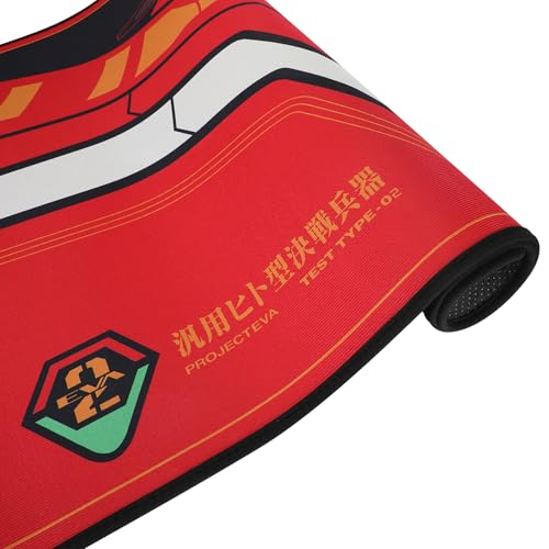 Non-Slip Floor Chair Mat 35"×47" for Evangelion Unit-02 Mech Inspired Design - color: Unit-02