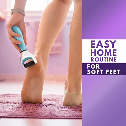 Electric Foot Callus Remover for Feet, 2800 RPM, 360° Roller | Foot Grinder & Hard Skin Remover, Replaceable Roller with Dust Cap, Ergonomic Grip, Pedicure Tools for Feet & Smooth Heels - color: Blue Callus Remover