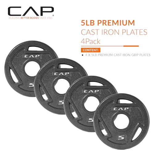 CAP Barbell 2-Inch Olympic Weight Plate | Multiple Options - size: 5 lb - Set of 4, style: Elite