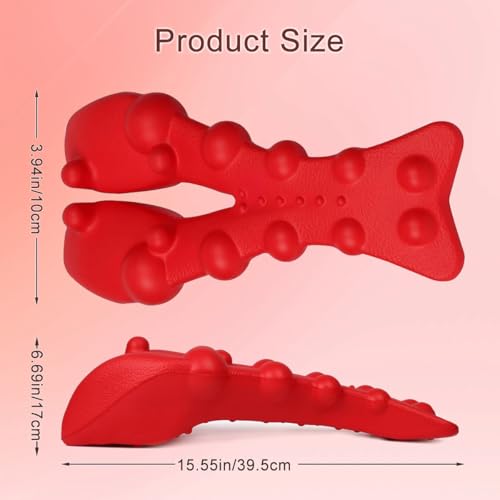Trapezius Trigger Point Massager, Suboccipital Release Tool Trigger Point Massager for Muscle Pain Relief Neck Back Shoulders - color: Red