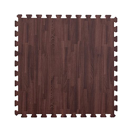 IncStores Premium Soft Wood Print Foam Flooring Tiles | Interlocking Foam Tiles for Home, Gym, Training and Yoga | 3/8 and 5/8 Inch - color: 5/8" - Cherry, size: 64 Sq Ft