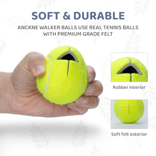 ANCKNE Walker Tennis Balls Precut Tennis Balls for Walkers 4PCS Walkers Legs Universal Precut Glide Balls, Heavy Duty Long Lasting Felt Pad Glide Coverings for Furniture Legs and Floor Protection - color: Yellow