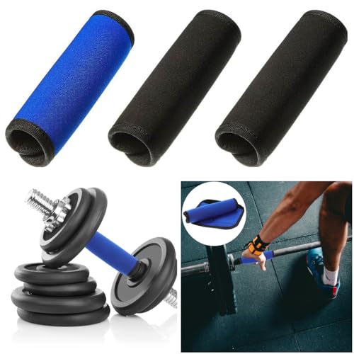 3 Pack Pull Up Bar Grips Dumbbell Grips Barbell Handle Grips Gymnastic Rings Grip Wrap Soft Buffer Cover for Pilates Bar Workout Bars Gymnastics Bar Fitness Exercise Bar Doorway Chin Up Bar