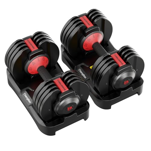 New Upgraded Adjustable Dumbbell Set of 2 (52.5 lbs/25 lbs), 15/9 Weights Dumbbell Set with Safe Locking System, Quick Adjustable Dumbbells For Men and Women Home Gym Workout with Anti-Slip Handle - color: 25LB-Pair