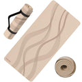 Yoga Mat High Density Exercise Mat, 76"x32"x0.27"Thick Wide & Large Yoga Mat for Women Men, Professional POE Workout Mat for Yoga, Pilates, Fitness & Stretching - color: Beige