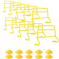 4 Height Adjustable Speed Training Hurdles Fitness & Speed Training Equipment - color: Set of 10