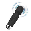 Massage Stick Portable Handheld Mini Relaxation Massage Wand,Waterproof Rechargeable,Back Neck Legs Muscles Relaxation,Home Travel,Strong Powerful Compact (Black)