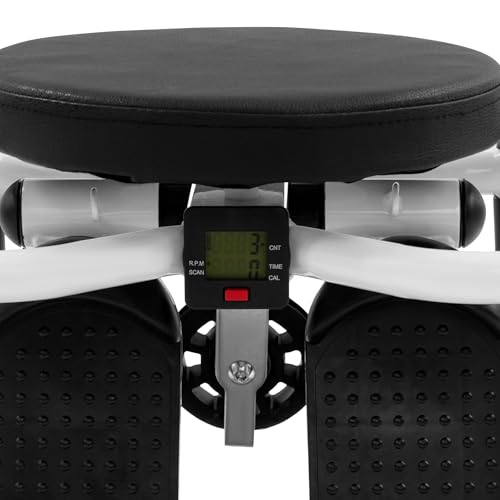 Mini Twist Stepper Multi-Function Stepper Fitness Machine with Seat | Step Machine with Resistance Bands, Fitness Exercise Waist Twist Machine for Full Body Workout